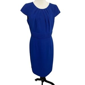 Tahari Arthur S. Levine Royal Blue‎ Sheath Dress Elegant Workwear Size 10